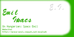 emil ipacs business card